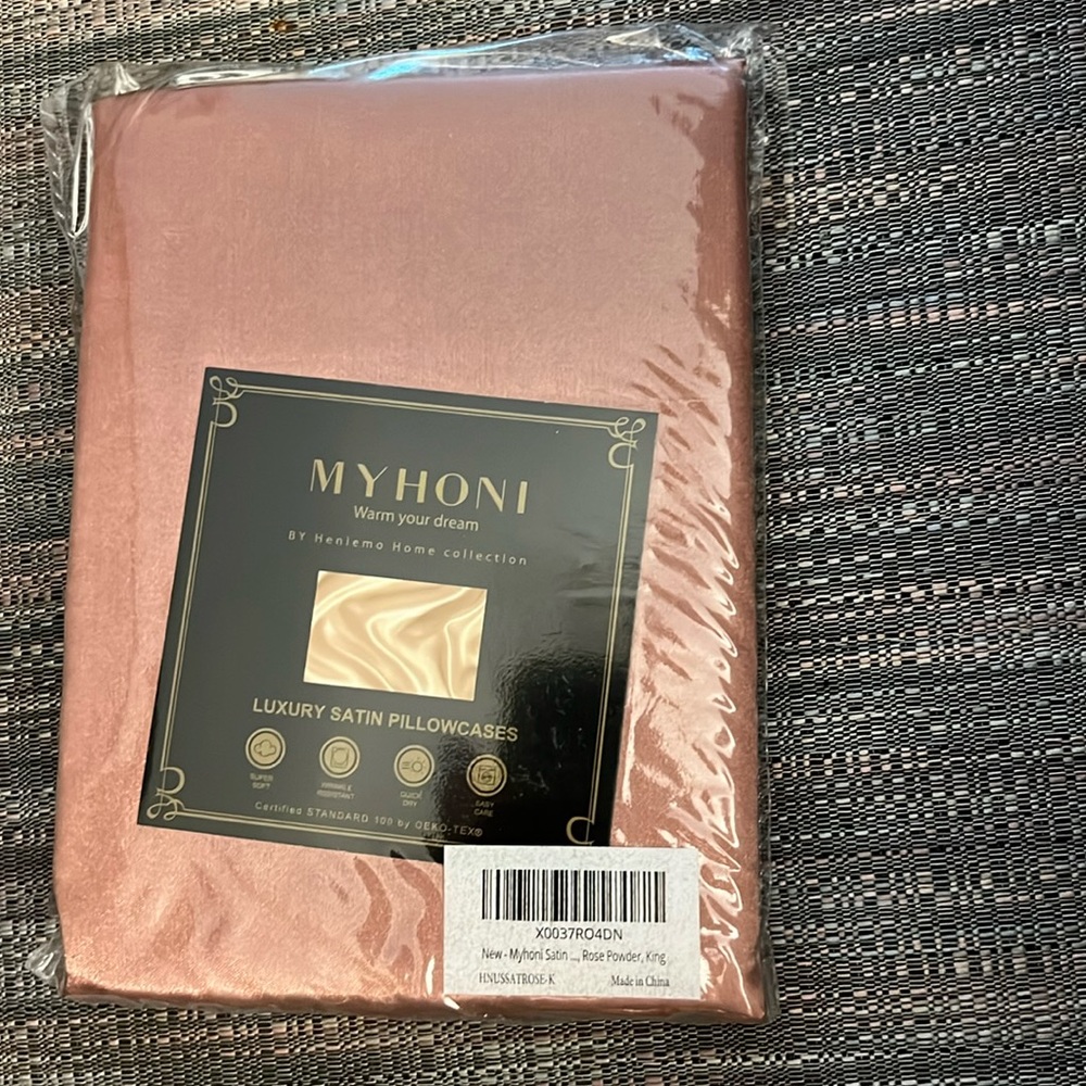 My Honi Warm Your Dream Luxury Satin Pillowcases 2 King Pillowcases 20x40 In